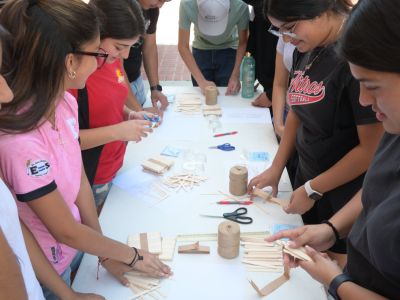 An activity at the annual vendor fair in 2025 was a learning moment for local students interested in building safety.