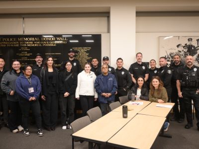 Volunteers, City staff and Glendale Police Officers before the morning count at the 2026 Glendale Homeless Count.